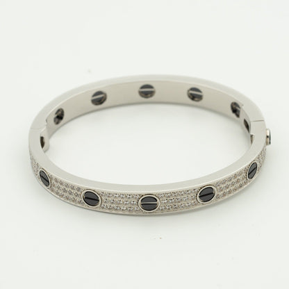 [Star Jewelry]LOVE BRACELET 6.1MM DIAMOND-PAVED CERAMIC