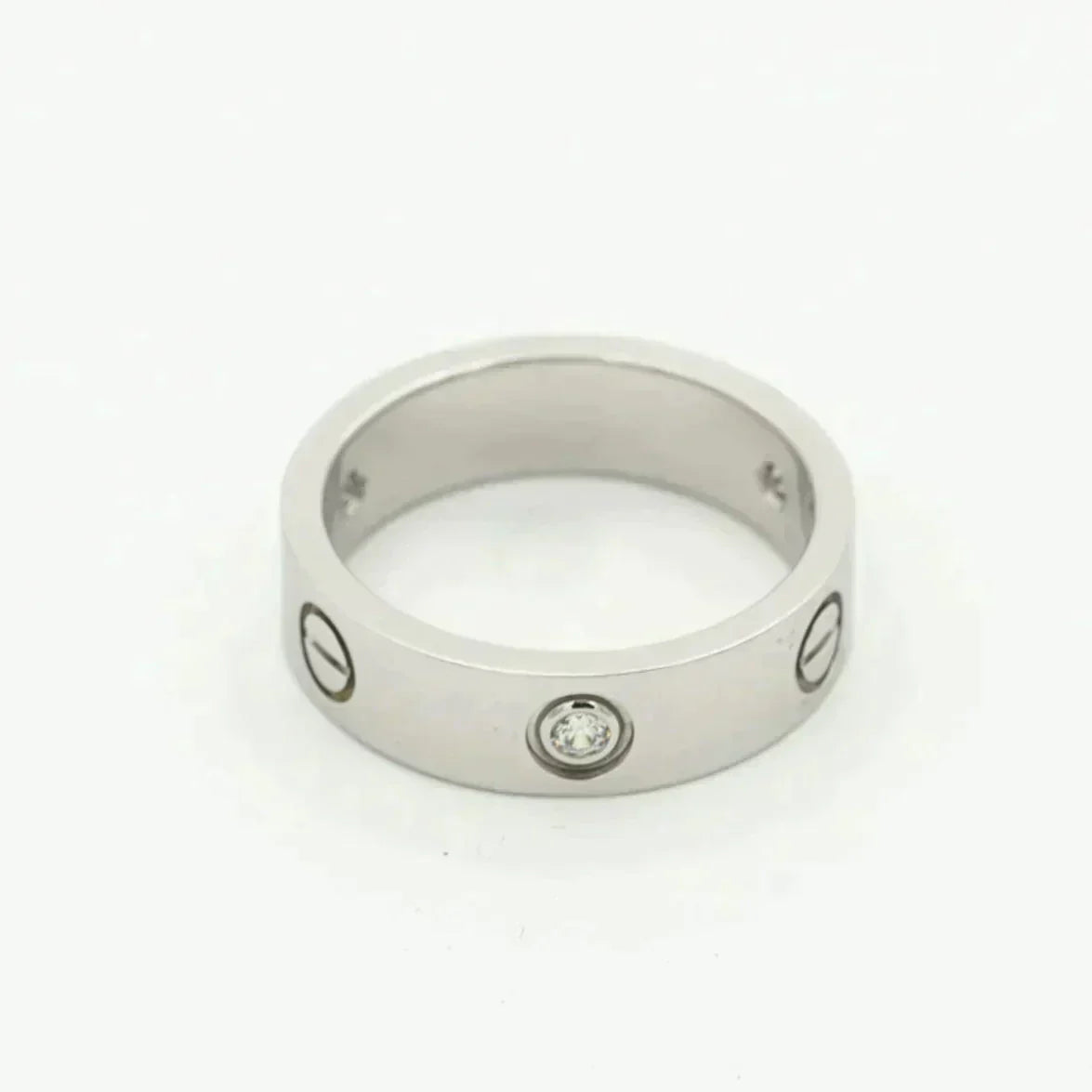 [Star Jewelry]LOVE RING 5.5MM 3 DIAMONDS SILVER