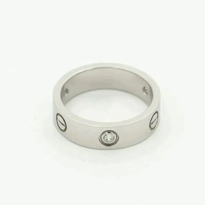 [Star Jewelry]LOVE RING 5.5MM 3 DIAMONDS SILVER