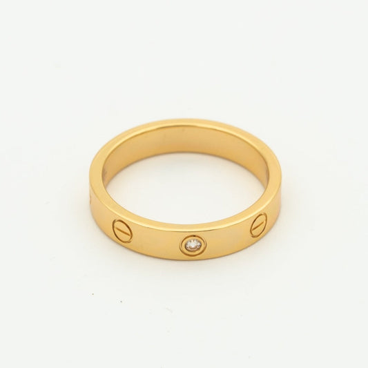 [Star Jewelry]LOVE RING 4MM 1 DIAMOND PINK GOLD
