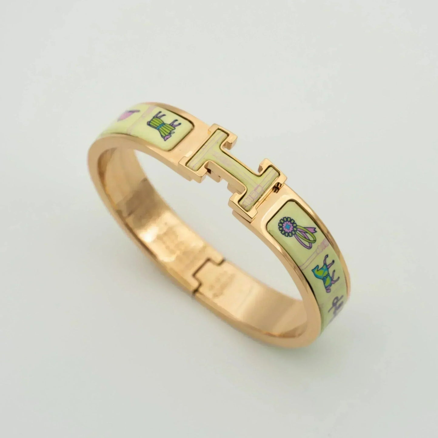 [Star Jewelry]H PINK GOLD BRACELET CREAM CERAMIC
