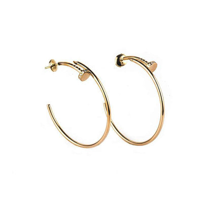 [Star Jewelry]JUSTE EARRINGS GOLD DIAMONDS 1.8MM