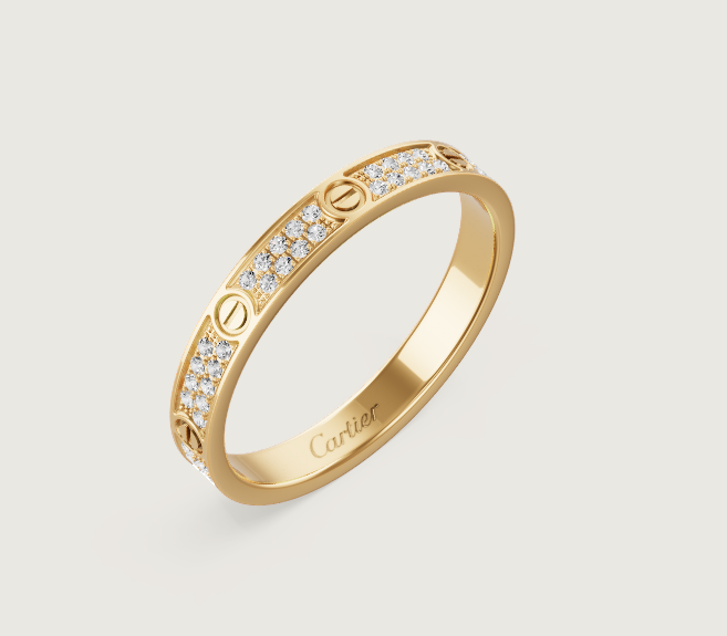 [Star Jewelry]LOVE RING 2.6mm-wide full-diamond ring Gold