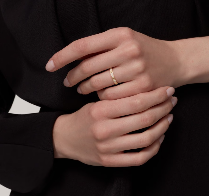 [Star Jewelry]LOVE RING 2.6mm-wide full-diamond ring Gold