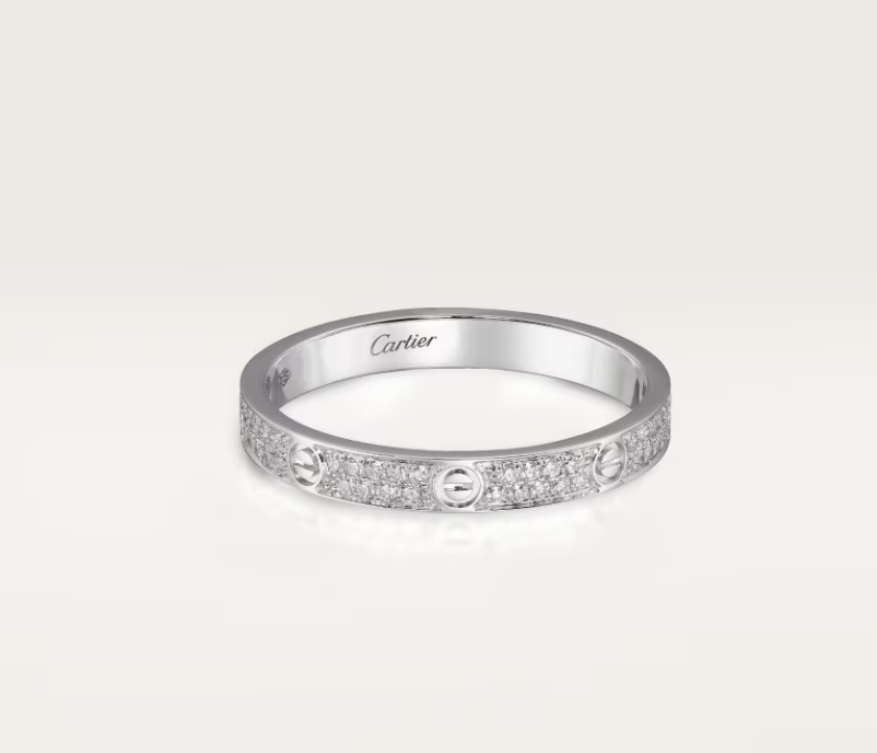 [Star Jewelry]LOVE RING 2.6mm-wide full-diamond ring silver