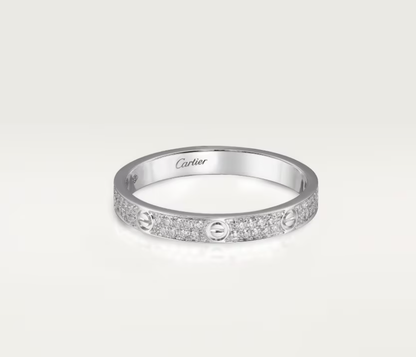 [Star Jewelry]LOVE RING 2.6mm-wide full-diamond ring silver