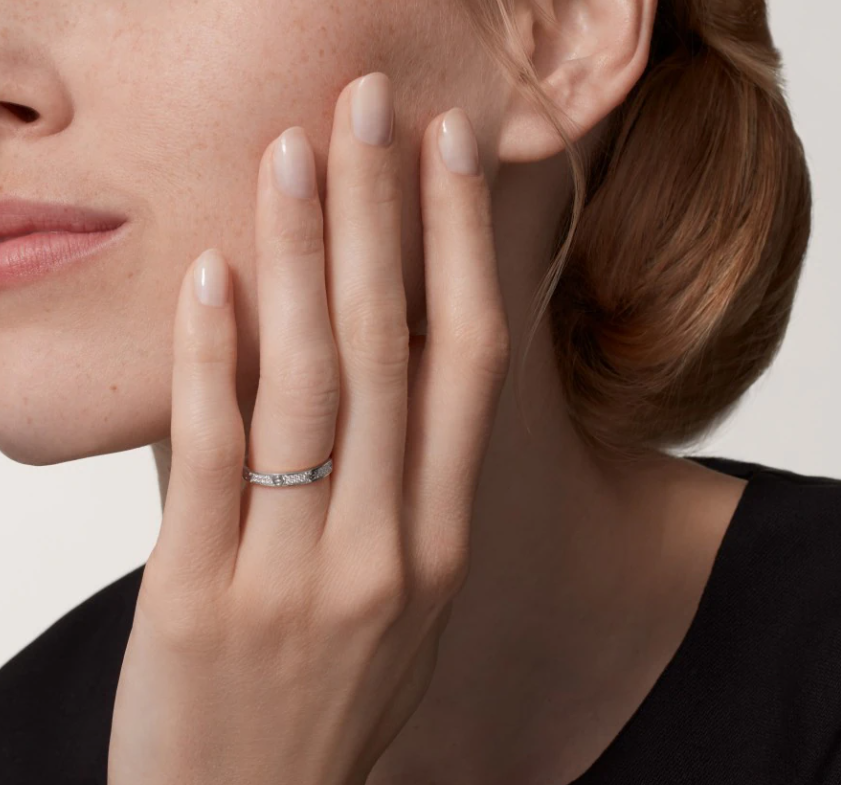 [Star Jewelry]LOVE RING 2.6mm-wide full-diamond ring silver