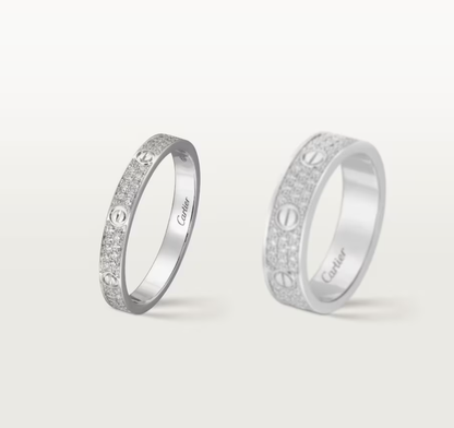 [Star Jewelry]LOVE RING 2.6mm-wide full-diamond ring silver