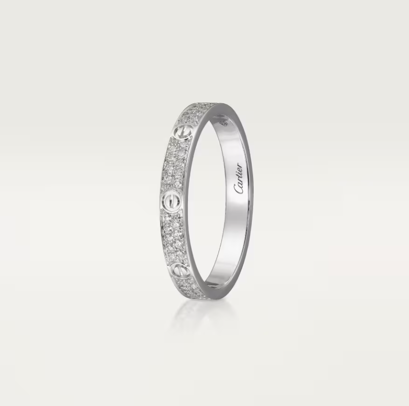 [Star Jewelry]LOVE RING 2.6mm-wide full-diamond ring silver