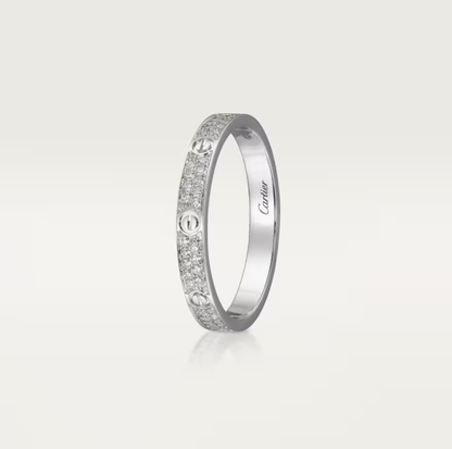 [Star Jewelry]LOVE RING 2.6mm-wide full-diamond ring silver