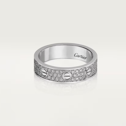 [Star Jewelry]LOVE RING 4mm-wide full-diamond ring silver