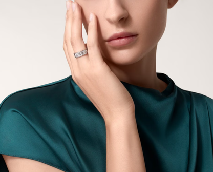 [Star Jewelry]LOVE RING 6.5MM Full Diamond, 6 Major Diamonds Silver