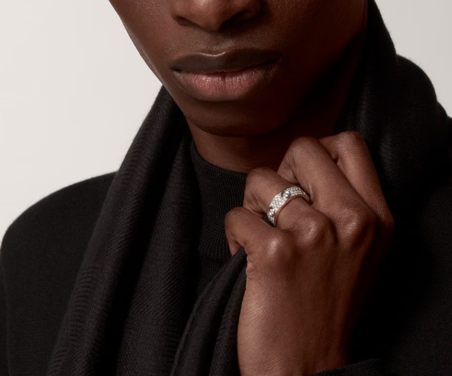 [Star Jewelry]LOVE RING 6.5MM Full Diamond, 6 Major Diamonds Silver