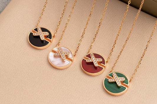 [Star Jewelry]JEUX DE PINK GOLD DIAMOND NECKLACE