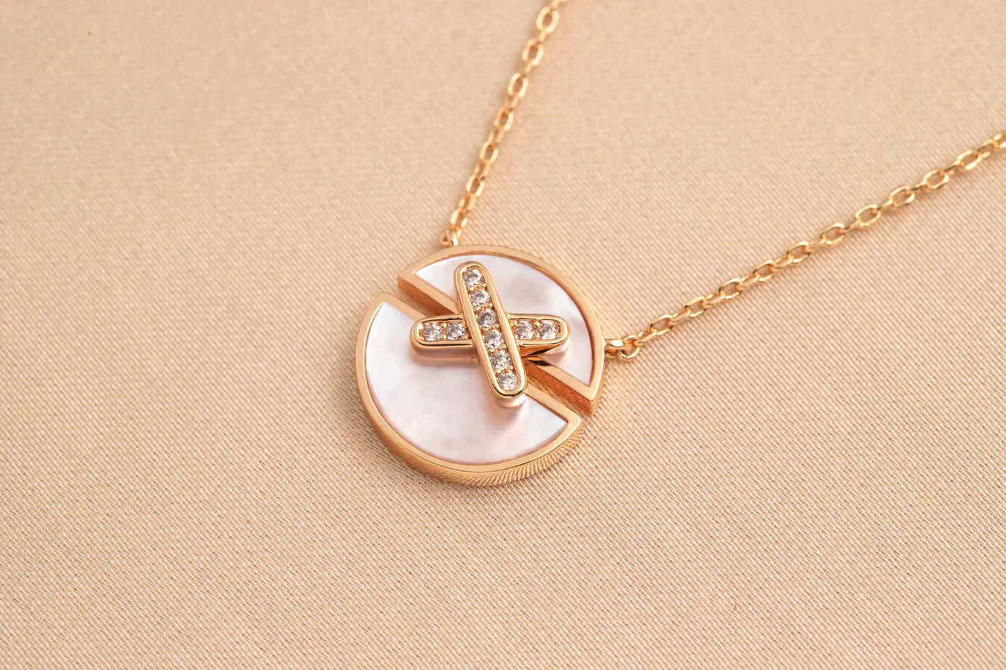 [Star Jewelry]JEUX DE ROSE GOLD DIAMOND NECKLACE