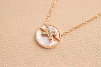 [Star Jewelry]JEUX DE ROSE GOLD DIAMOND NECKLACE