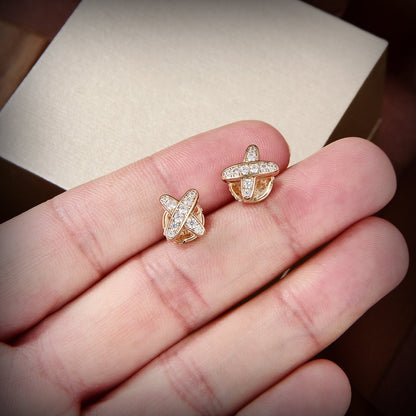 [Star Jewelry]JEUX DE GOLD DIAMOND EARRINGS