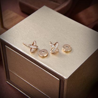 [Star Jewelry]JEUX DE GOLD DIAMOND EARRINGS