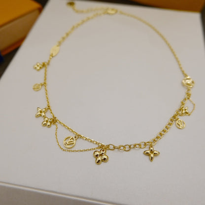 [Star Jewelry]BLOOMING SUPPLE NECKLACE BRASS