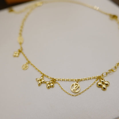 [Star Jewelry]BLOOMING SUPPLE NECKLACE BRASS