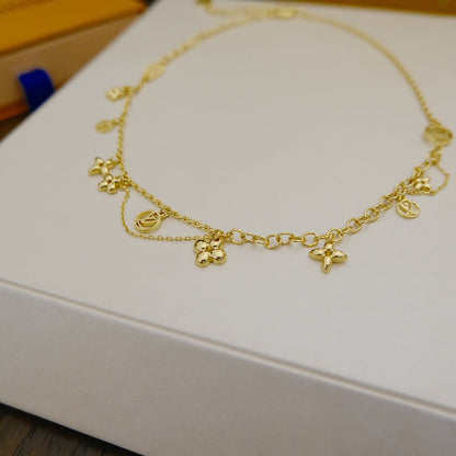 [Star Jewelry]BLOOMING SUPPLE NECKLACE BRASS