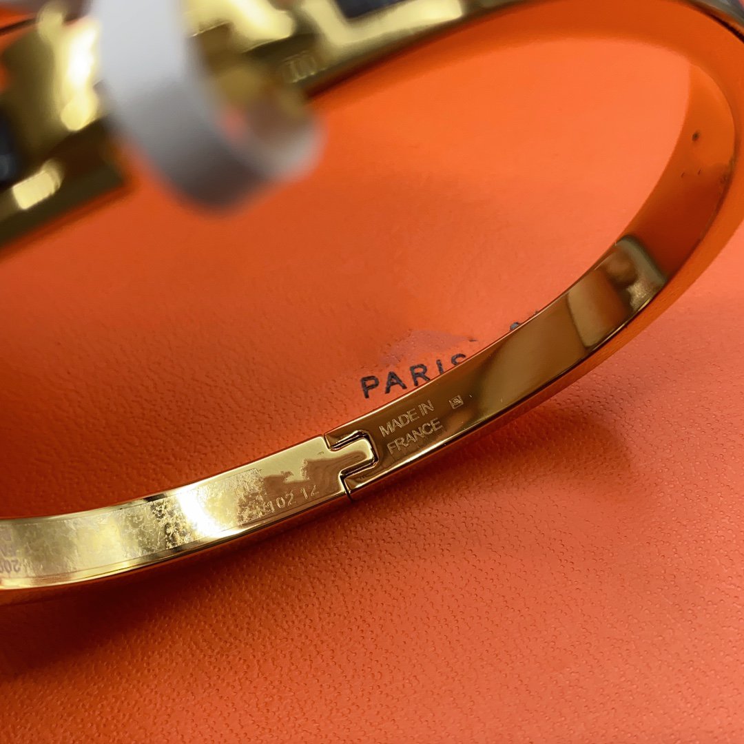 [Star Jewelry]CLASSIC HM CLIC BLACK 8MM ENAMEL BRACELET
