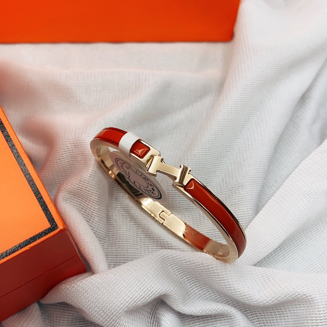 [Star Jewelry]CLASSIC HM CLIC RED 8MM ENAMEL BRACELET