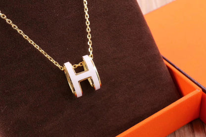 [Star Jewelry]HM CLIC YELLOW ENAMEL GOLD NECKLACE