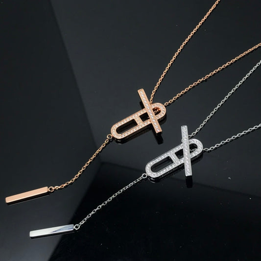 [Star Jewelry]HM NECKLACE PLATINUM ROSE GOLD DIAMOND