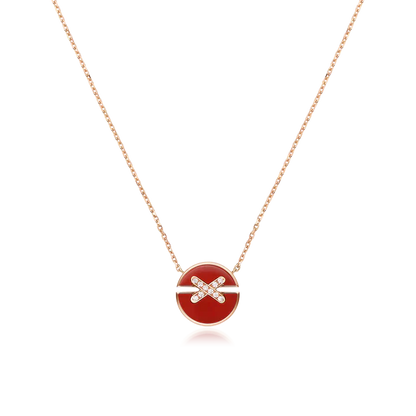 [Star Jewelry]JEUX DE ROSE GOLD DIAMOND NECKLACE