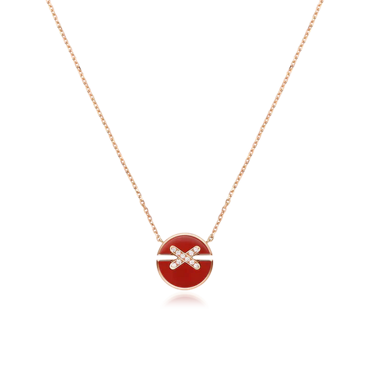 [Star Jewelry]JEUX DE ROSE GOLD DIAMOND NECKLACE