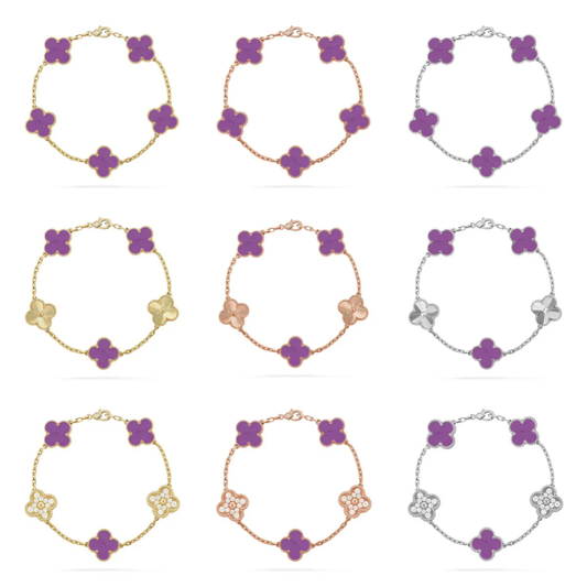 [Star Jewelry] CLOVER 5 MOTIF VIOLET BRACELET COLLECTION