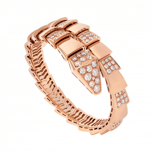 [Star Jewelry]SERPENTI WIDE BRACELET PINK GOLD DIAMOND