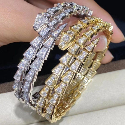 [Star Jewelry]SERPENTI BRACELET GOLD DIAMOND DOUBLE ROW