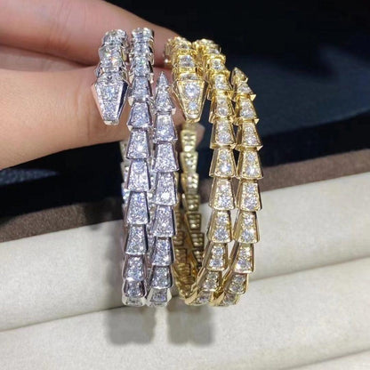 [Star Jewelry]SERPENTI BRACELET GOLD DIAMOND DOUBLE ROW