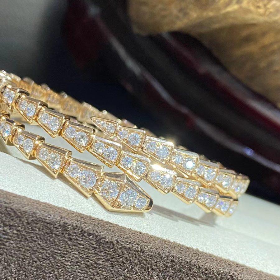 [Star Jewelry]SERPENTI BRACELET GOLD DIAMOND DOUBLE ROW