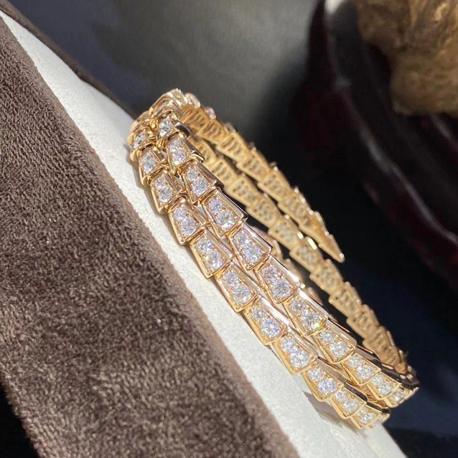 [Star Jewelry]SERPENTI BRACELET GOLD DIAMOND DOUBLE ROW