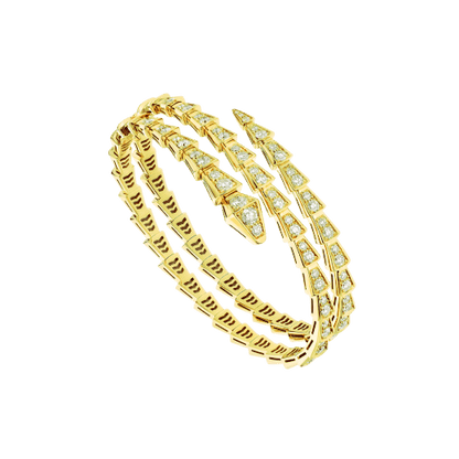 [Star Jewelry]SERPENTI BRACELET GOLD DIAMOND DOUBLE ROW