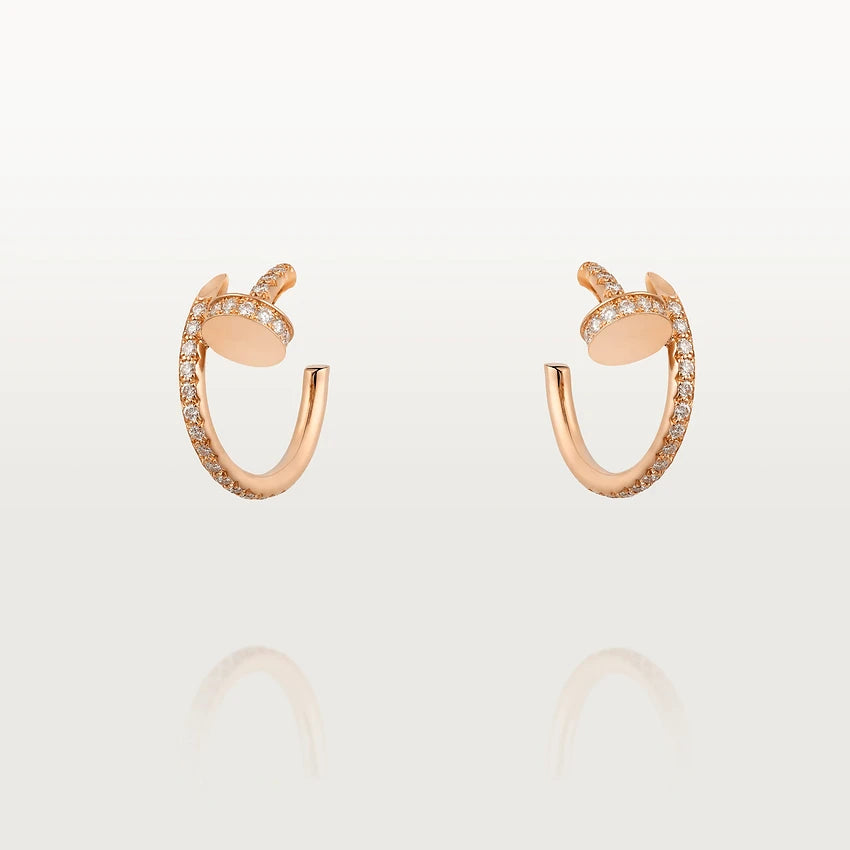 [Star Jewelry]JUSTE EARRINGS 12.75MM PINK GOLD DIAMOND