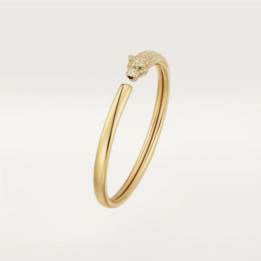[Star Jewelry]PANTHERE GOLD DIAMOND OPEN BRACELET
