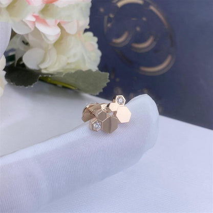 [Star Jewelry]BEE LOVE PINK GOLD DIAMOND EARRINGS