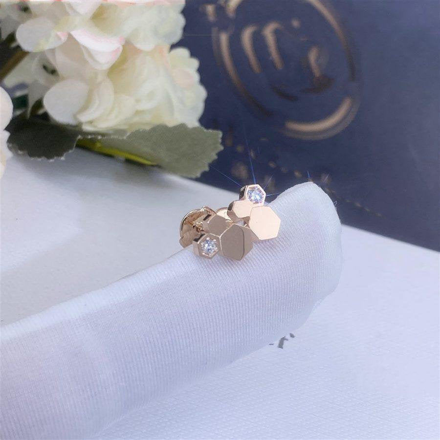 [Star Jewelry]BEE LOVE PINK GOLD DIAMOND EARRINGS