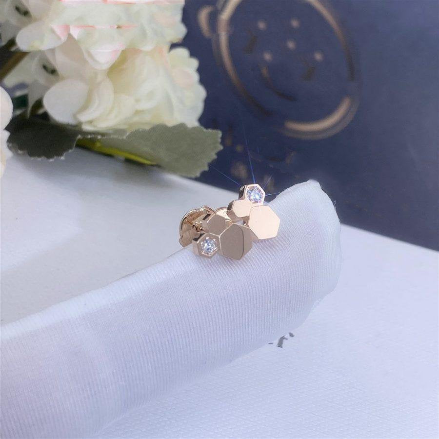 [Star Jewelry]BEE LOVE PINK GOLD DIAMOND EARRINGS