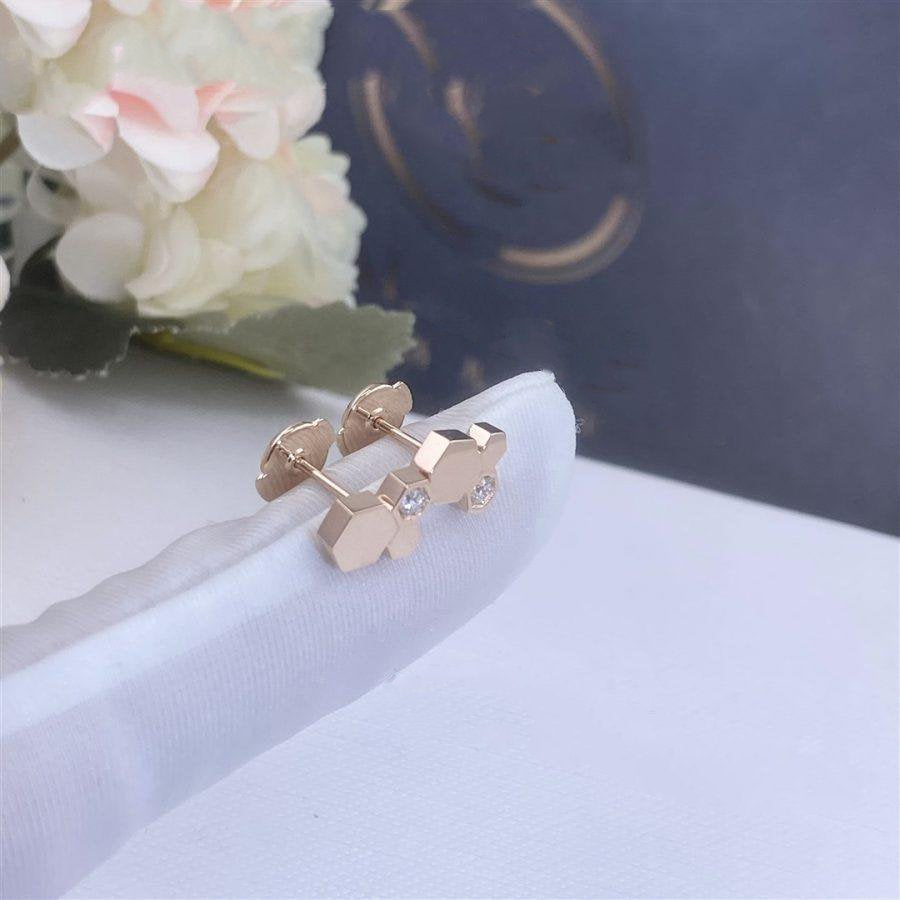 [Star Jewelry]BEE LOVE PINK GOLD DIAMOND EARRINGS