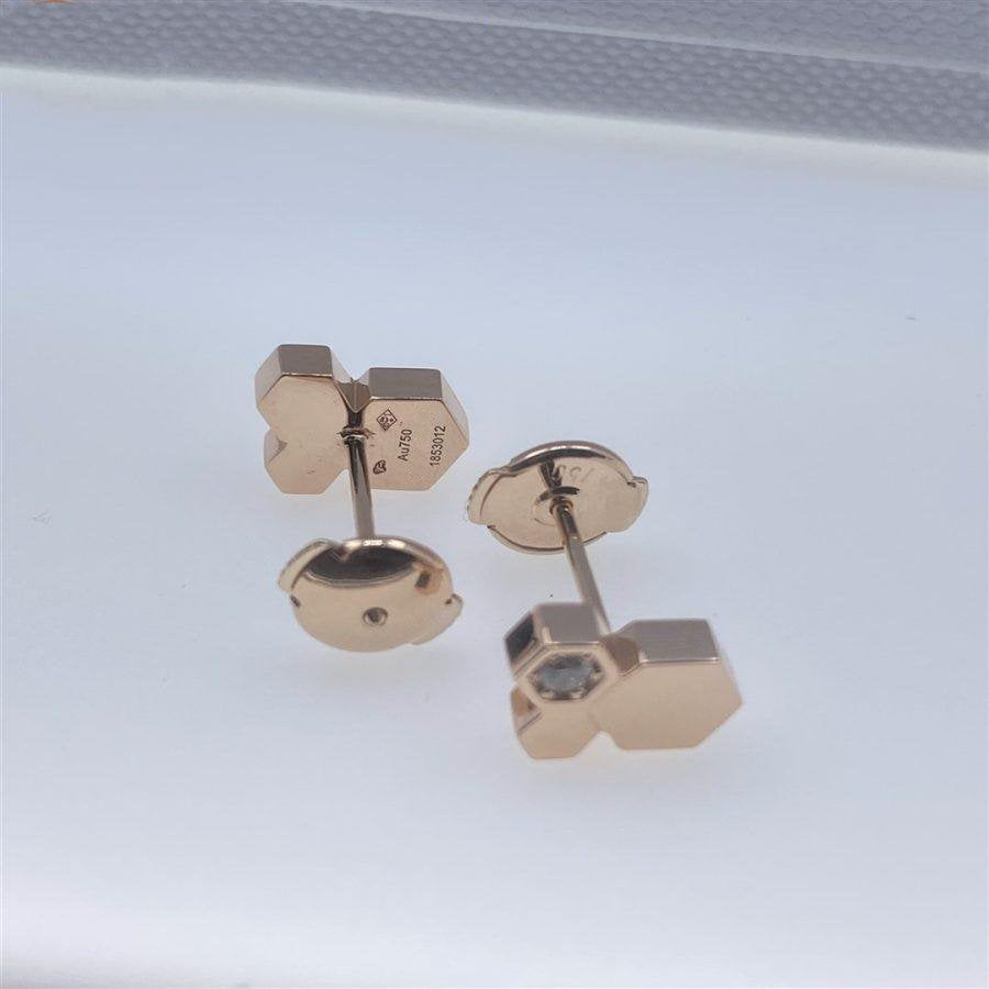 [Star Jewelry]BEE LOVE PINK GOLD DIAMOND EARRINGS