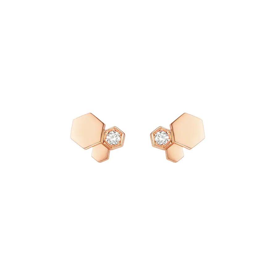 [Star Jewelry]BEE LOVE PINK GOLD DIAMOND EARRINGS