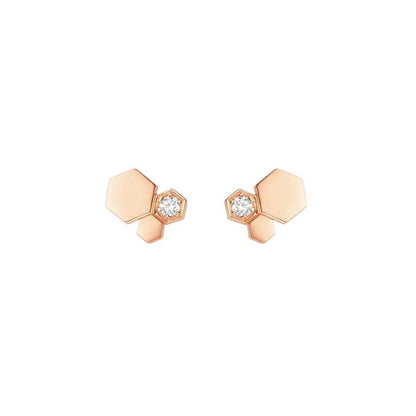 [Star Jewelry]BEE LOVE PINK GOLD DIAMOND EARRINGS