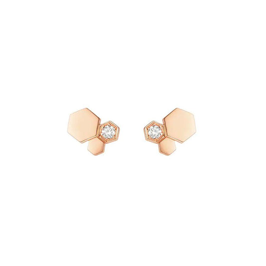 [Star Jewelry]BEE LOVE PINK GOLD DIAMOND EARRINGS