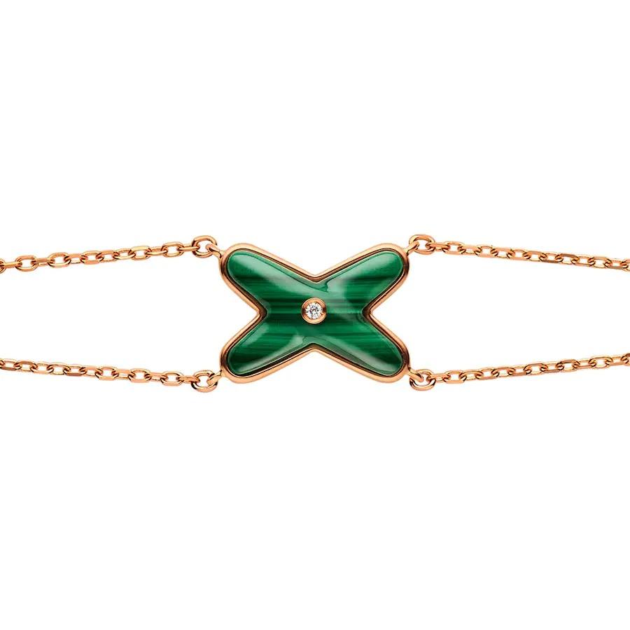 [Star Jewelry]JEUX BRACELET MALACHITE PINK GOLD 1 DIAMOND
