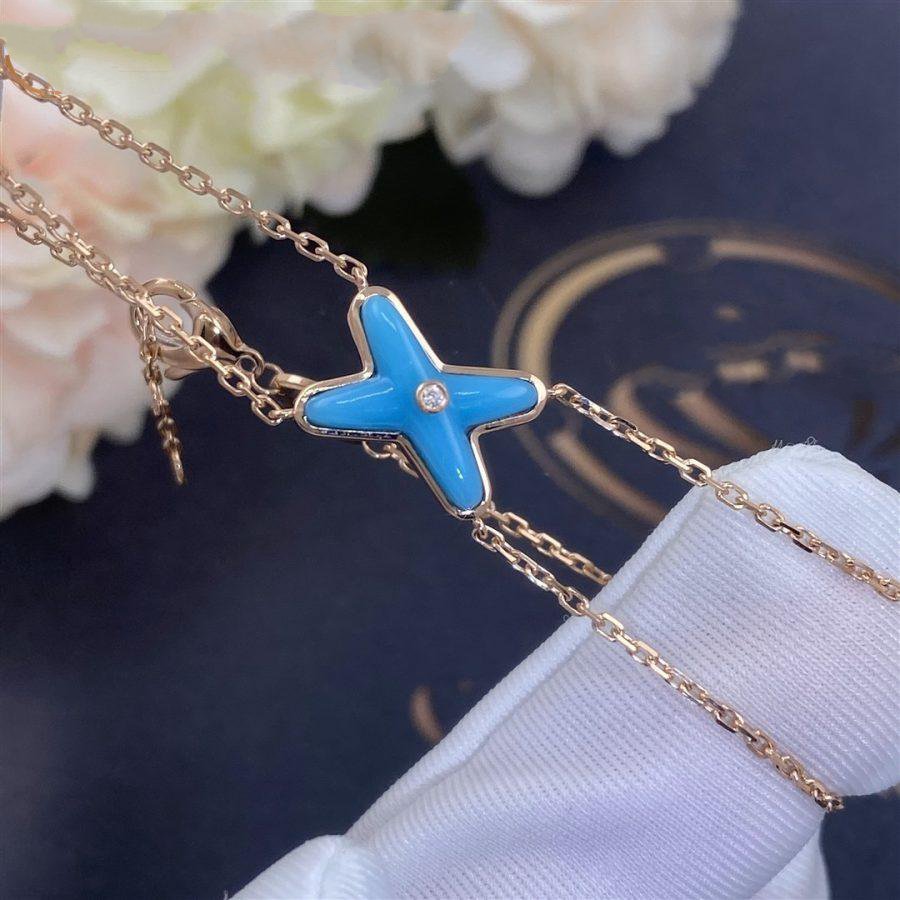 [Star Jewelry]JEUX BRACELET TURQUOISE PINK GOLD 1 DIAMOND